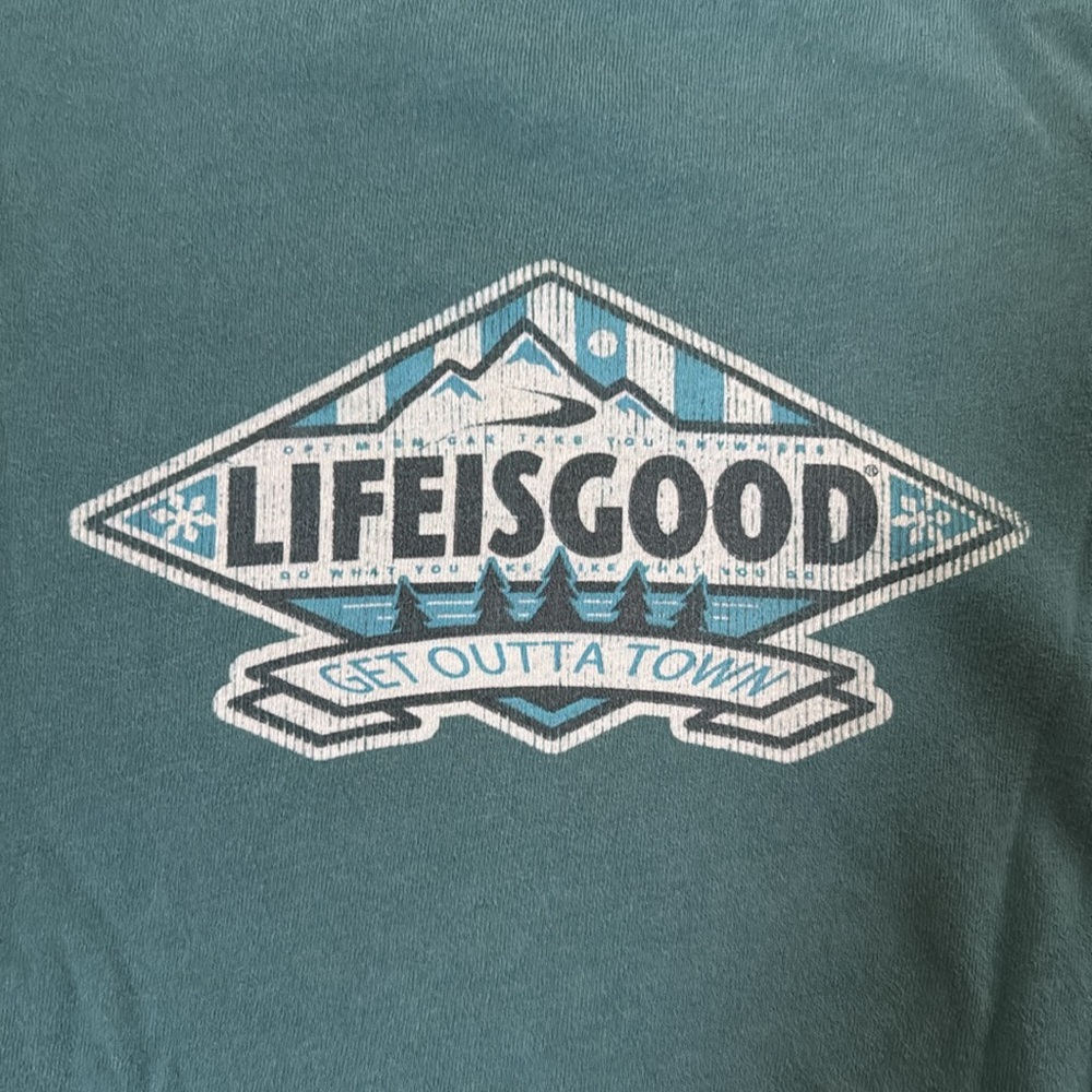 Life Is Good Teal Long Sleeve Tee